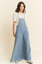 Peace, Love, Palazzo Denim Overalls