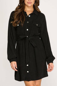 Fallin' For it Shirt Dress