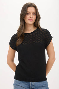 Equally Yoked Eyelet Sweater Top (2 Colors)