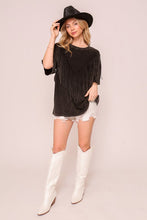 Fringed & Faded Tee (2 Colors)