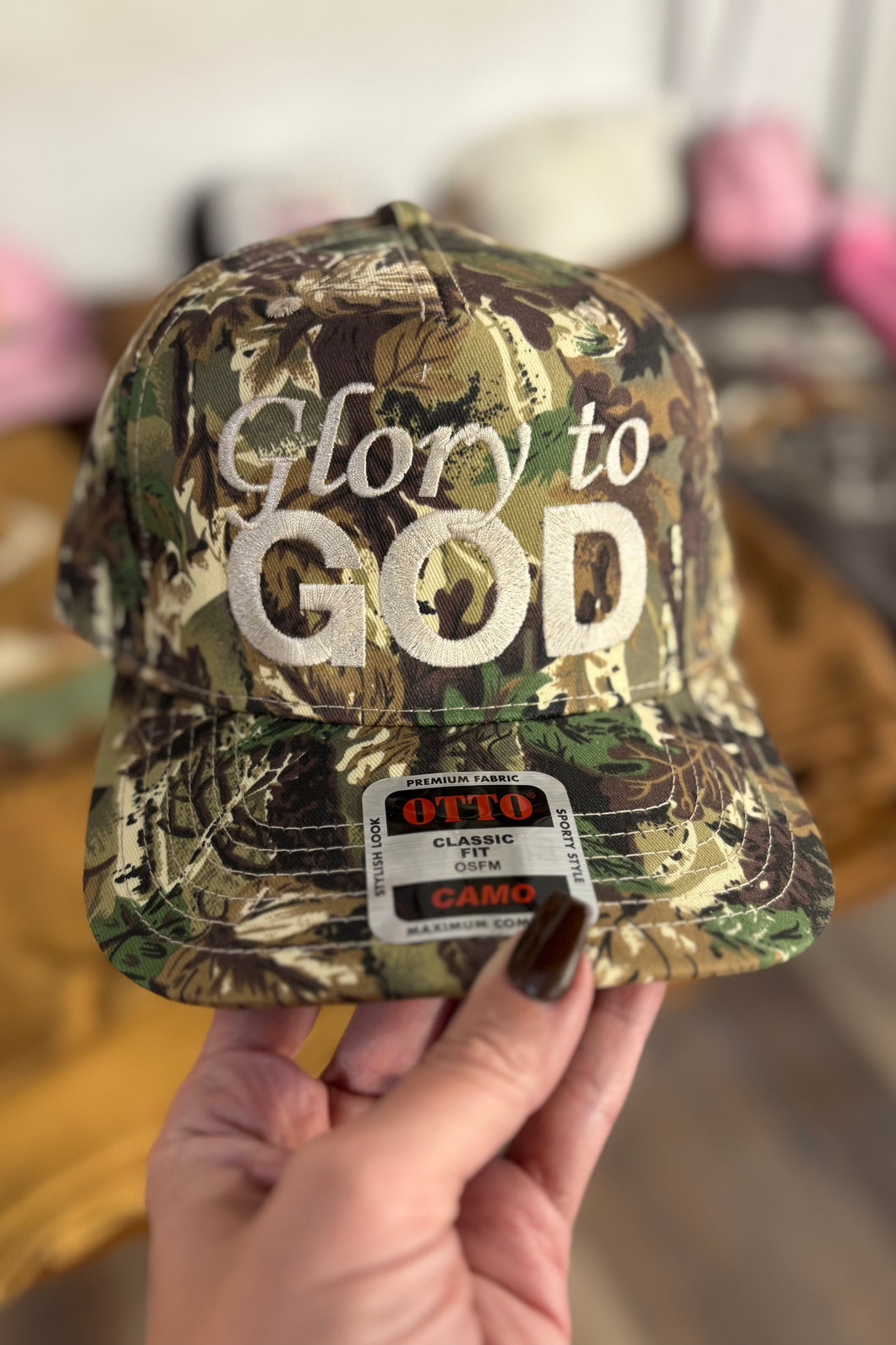 Glory To God Canvas Trucker