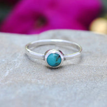 Tiny Round Turquoise Stacker Rings