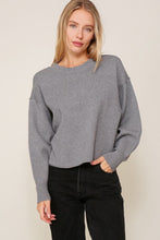 Pepper Grey Crop Sweater