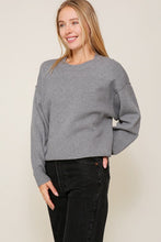 Pepper Grey Crop Sweater
