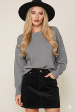 Pepper Grey Crop Sweater
