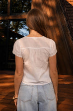 Floral Trim Tied Top