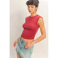 Ruched Red Top