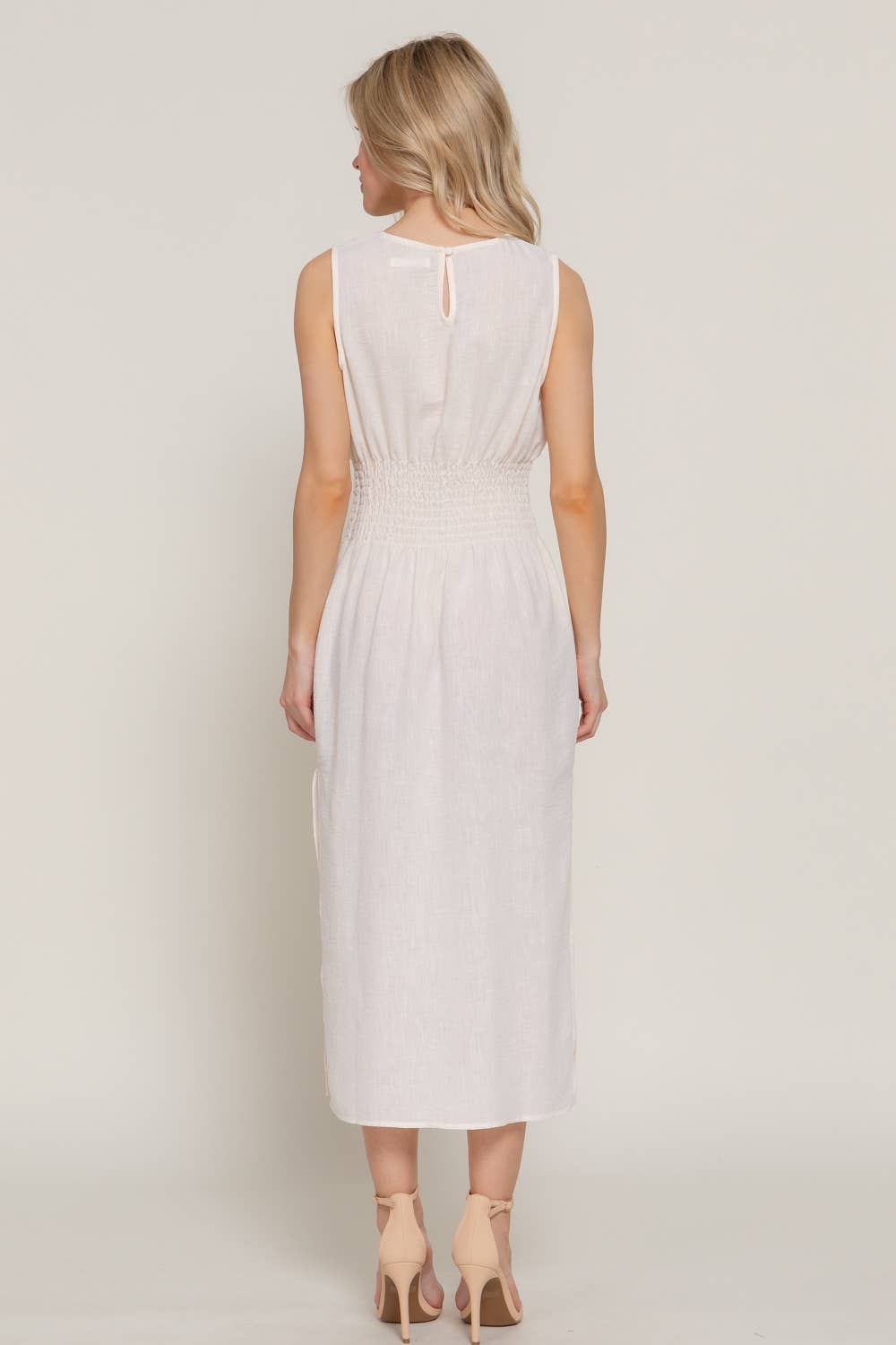 With A Bow Linen Dress (2 Colors)