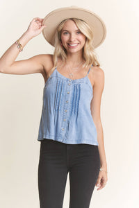 Denim Dart Chambray Tank