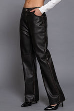 Washed Leather 5-Pocket Pants