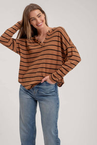 Split Stripe Top