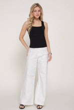 Sleeveless Square Neck Double Layer Knit Top