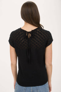 Equally Yoked Eyelet Sweater Top (2 Colors)