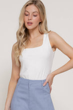 Sleeveless Square Neck Double Layer Knit Top