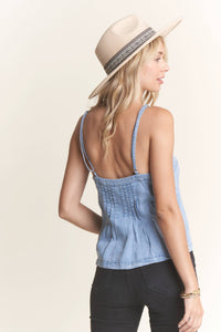 Denim Dart Chambray Tank