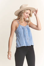 Denim Dart Chambray Tank