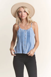 Denim Dart Chambray Tank