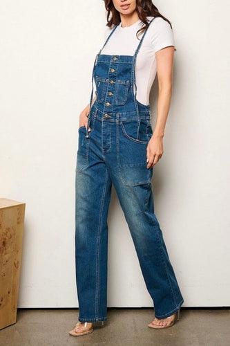 By A String Denim Overalls