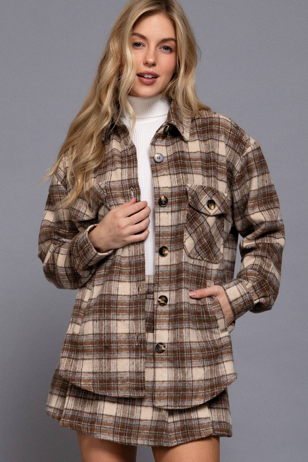 Plaid N' Pretty Shacket
