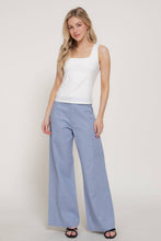 Sleeveless Square Neck Double Layer Knit Top