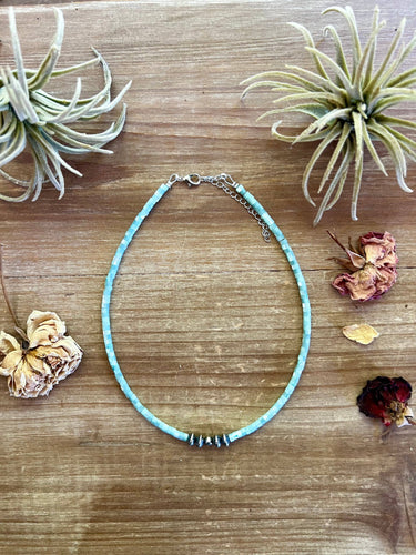 Blue Shell  & Navajo Pearl Necklace