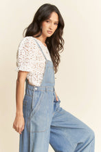 Peace, Love, Palazzo Denim Overalls