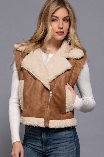 Suede N' Sherpa Vest