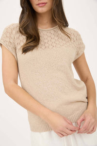 Equally Yoked Eyelet Sweater Top (2 Colors)