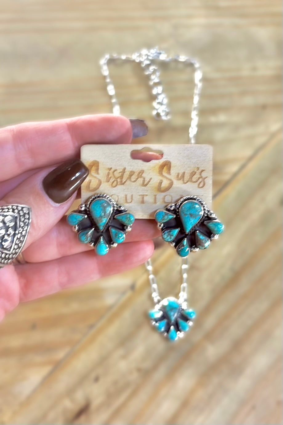 Turquoise Tears Stud Earrings