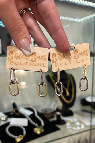 Mixed Metal Chain Earrings