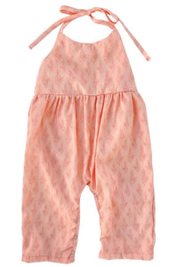 Lil Pink Sprigs Halter Jumpsuit