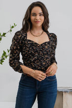 Fall Floral Sweetheart Top