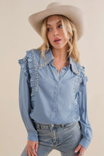 Denim N’ Pearls Blouse