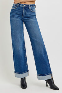 Love Story Wide Leg Jeans - Dark