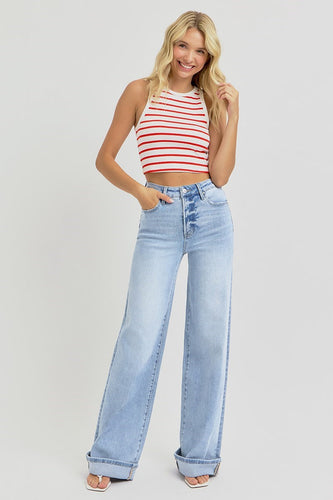 Flip N' Tuck Wide Leg Jeans