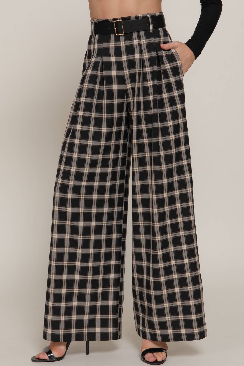 Pleated N' Plaid Dress Pants