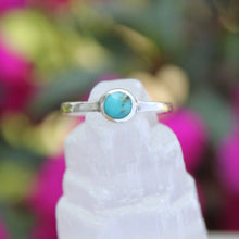 Tiny Round Turquoise Stacker Rings