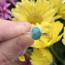 Dainty Oval Turquoise Rings