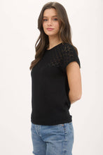 Equally Yoked Eyelet Sweater Top (2 Colors)