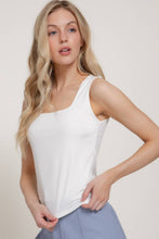 Sleeveless Square Neck Double Layer Knit Top