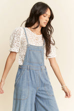 Peace, Love, Palazzo Denim Overalls
