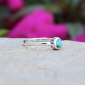 Tiny Round Turquoise Stacker Rings