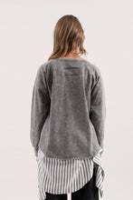 Retro Repeat Henley Sweatshirt