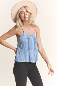 Denim Dart Chambray Tank