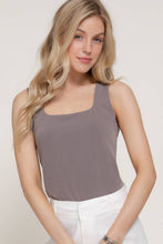 Sleeveless Square Neck Double Layer Knit Top