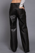 Washed Leather 5-Pocket Pants