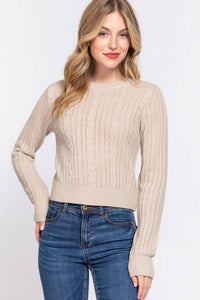 Anything But Basic Cable Sweater