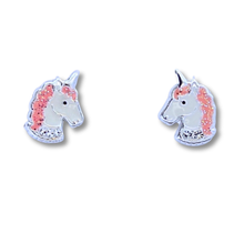 Sterling Silver Unicorn Stud Earrings