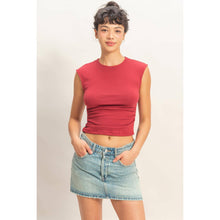 Ruched Red Top