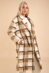 Pretty In Plaid Sherpa Coat